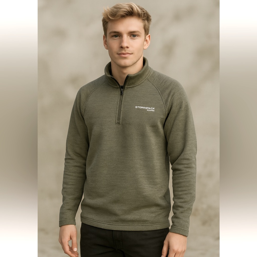 Sunice StormPack Men's Zip-Up Sweater in Charcoal
